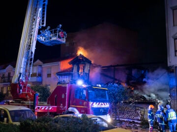 Imagen del edificio derrumbado en Santander