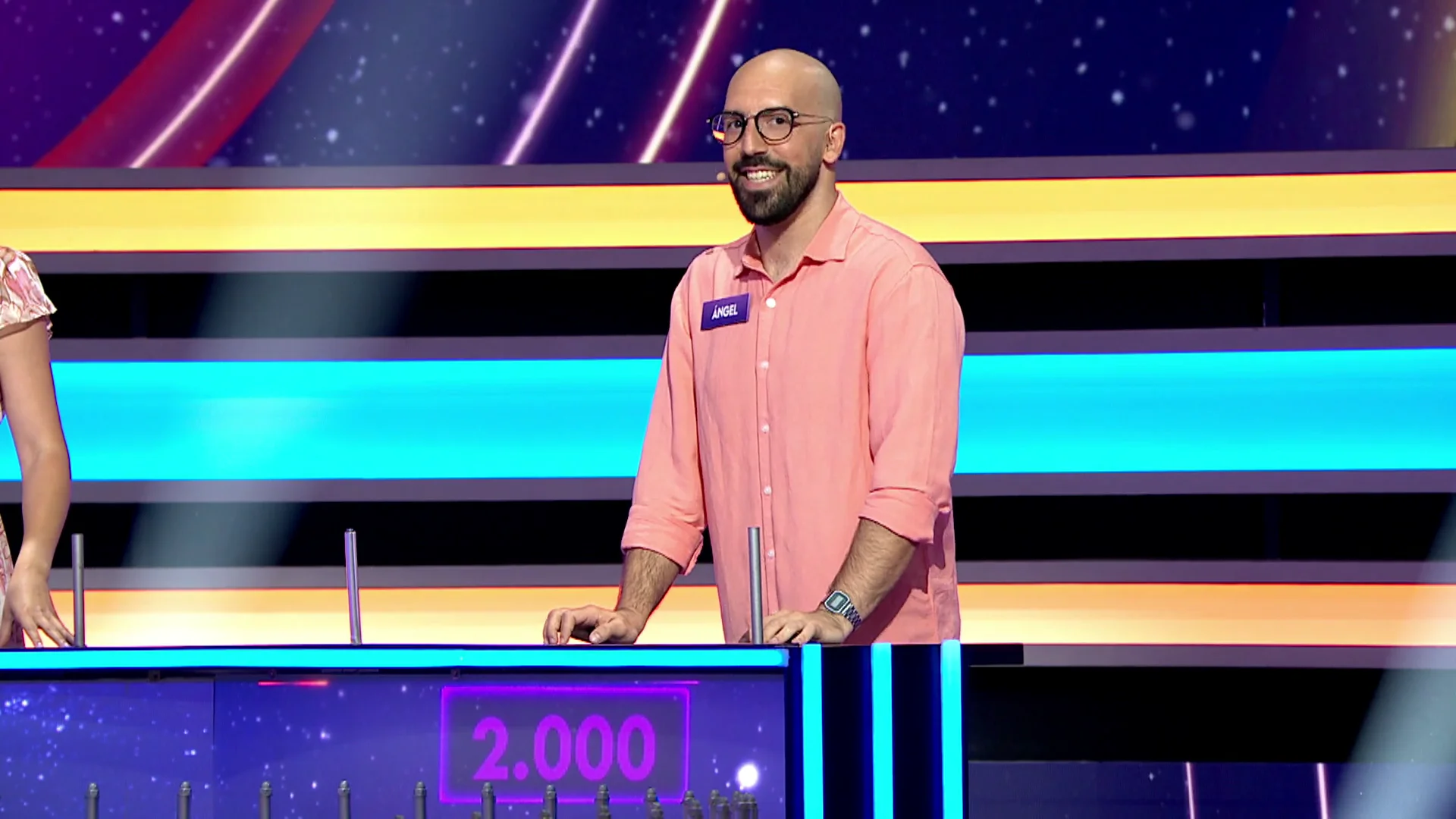Ángel, concursante de La ruleta de la suerte noche Ángel, concursante de La ruleta de la suerte noche