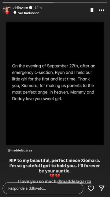 Demi Lovato apoya a su hermana en la tragedia