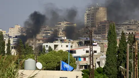 Imagen de archivo de una ciudad de Libano Imagen de archivo de una ciudad de Libano