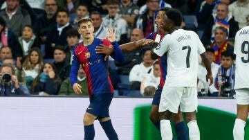 Gavi y Vinícius, en El Clásico del Santiago Bernabéu