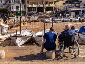 Inundaciones en el puerto de Manacor (Mallorca)