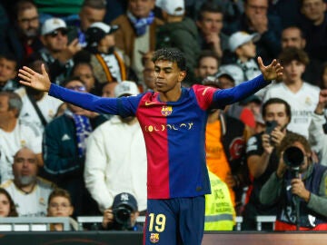 Lamine Yamal, en el Santiago Bernabéu