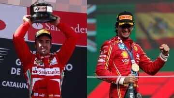 Fernando Alonso y Carlos Sainz en sus últimas victorias en Fórmula 1