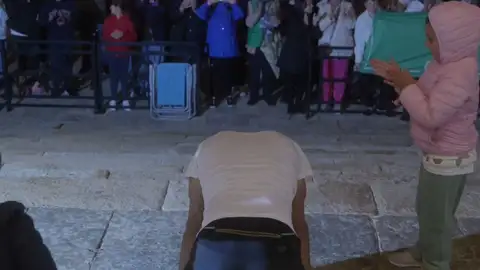 Abel Mansilla tras subir y bajar el Faro de Chipiona Abel Mansilla tras subir y bajar el Faro de Chipiona