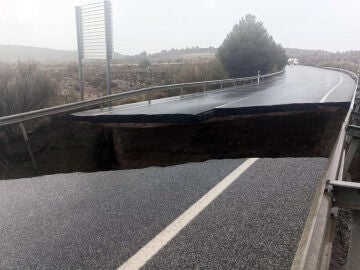 Carretera cortada en Valencia