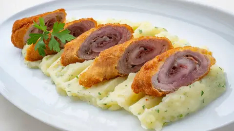 Flamenquines con puré de patata, de Karlos Arguiñano Flamenquines con puré de patata, de Karlos Arguiñano