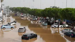 Carreteras cortadas por las inundaciones en Valencia Carreteras cortadas por las inundaciones en Valencia