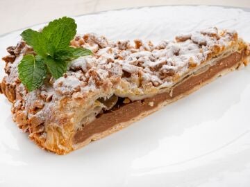 Pantxineta de café y cacao, un postre delicioso de Eva Arguiñano