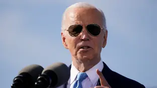 Un comentario desafortunado de Biden eclipsa el gran mitin de Harris Joe Biden durante un discurso en Baltimore