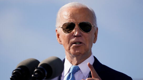 Joe Biden durante un discurso en Baltimore