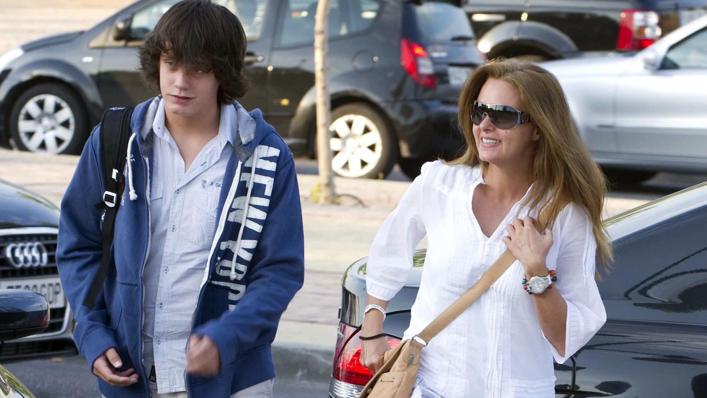 Carmen Morales y su hijo Christian en 2010