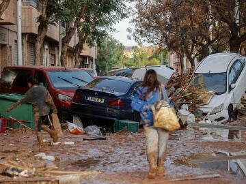 Calle afectada en Paiporta