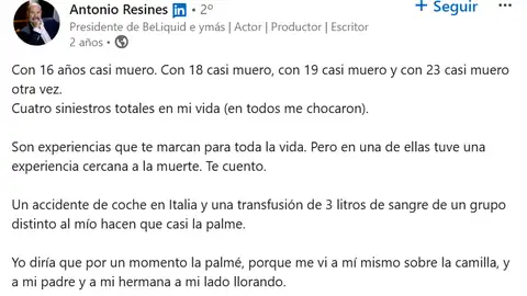 Post LinkedIn Antonio Resines Post LinkedIn Antonio Resines