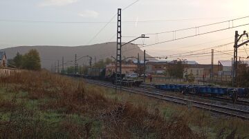 Imagen del tren descarrilado en Matillas, Guadalajara