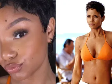 Halle Bailey recrea el icónico look de Halle Berry como chica Bond en Muere otro día Halle Bailey recrea el icónico look de Halle Berry como chica Bond en Muere otro día