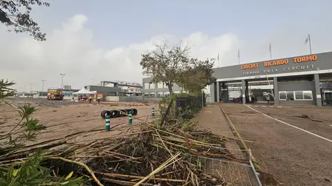 Imagen del Circuito Ricardo Tormo tras el paso de la DANA Imagen del Circuito Ricardo Tormo tras el paso de la DANA