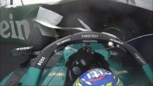 Imagen del accidente de Fernando Alonso en Interlagos