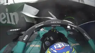 Imagen del accidente de Fernando Alonso en Interlagos Imagen del accidente de Fernando Alonso en Interlagos