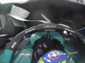 Imagen del accidente de Fernando Alonso en Interlagos