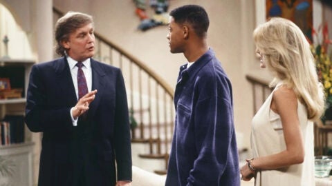 Donald Trump junto a Will Smith en El príncipe de Bel-Air