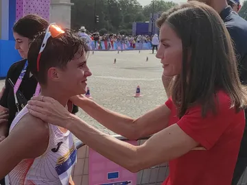 María Pérez y la reina Letizia en los Juegos Olímpicos de París María Pérez y la reina Letizia en los Juegos Olímpicos de París