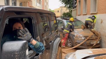 Cris 'Tortu' en las labores de rescate