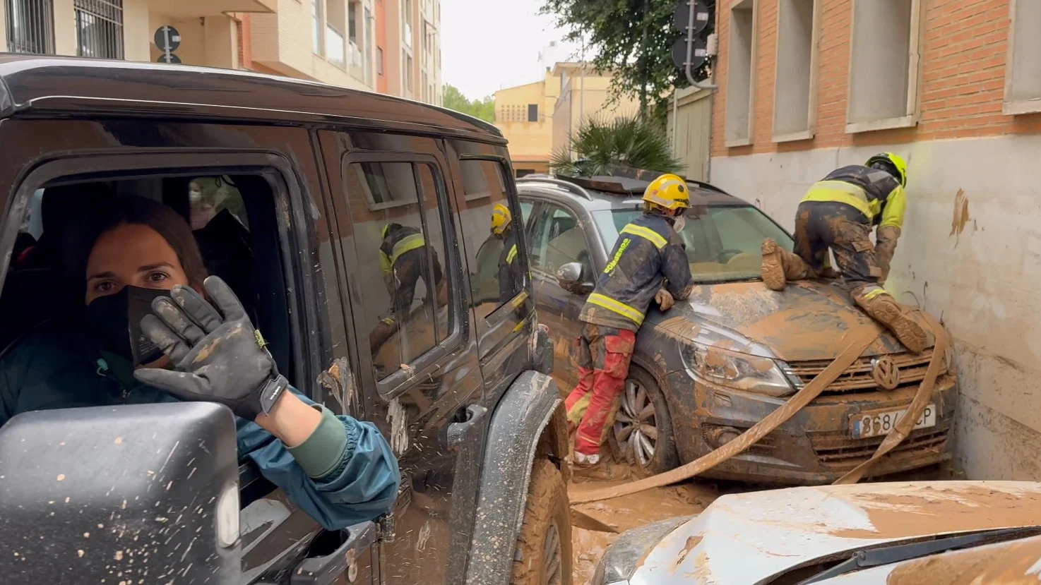 Cris 'Tortu' en las labores de rescate