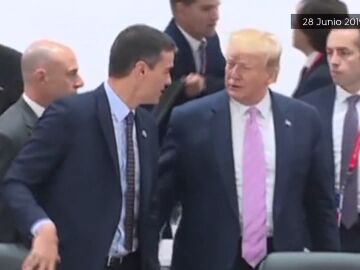 Pedro Sánchez y Donald Trump 