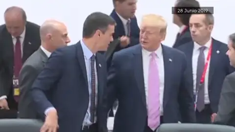 Pedro Sánchez y Donald Trump Antena3 Noticias