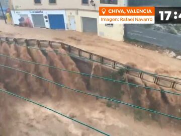 Imagen de la rambla del Poyo (Chiva, Valencia) la tarde del pasado 29 de octubre