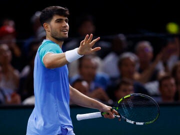 Carlos Alcaraz, en el Rolex París Masters