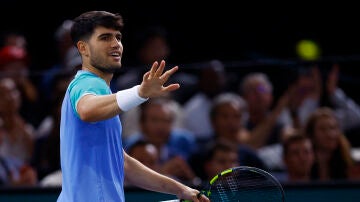 Carlos Alcaraz, en el Rolex París Masters