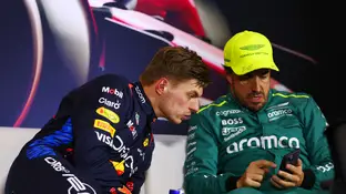 Verstappen y Fernando Alonso Verstappen y Fernando Alonso