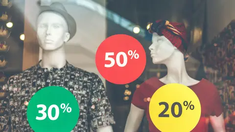 Escaparate con descuentos Escaparate con descuentos