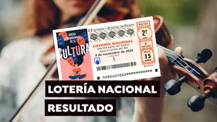 Sorteo Extraordinario de la Cultura de hoy sábado 9 de noviembre: Comprobar Lotería Nacional, en directo Sorteo Extraordinario de la Cultura de hoy sábado 9 de noviembre: Comprobar Lotería Nacional, en directo