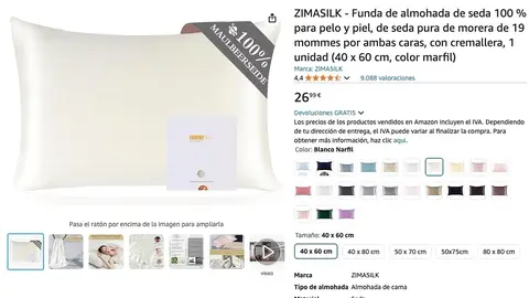 Funda de almohada de seda Funda de almohada de seda