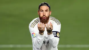 Sergio Ramos celebra un gol con el Real Madrid en 2020 Sergio Ramos celebra un gol con el Real Madrid en 2020