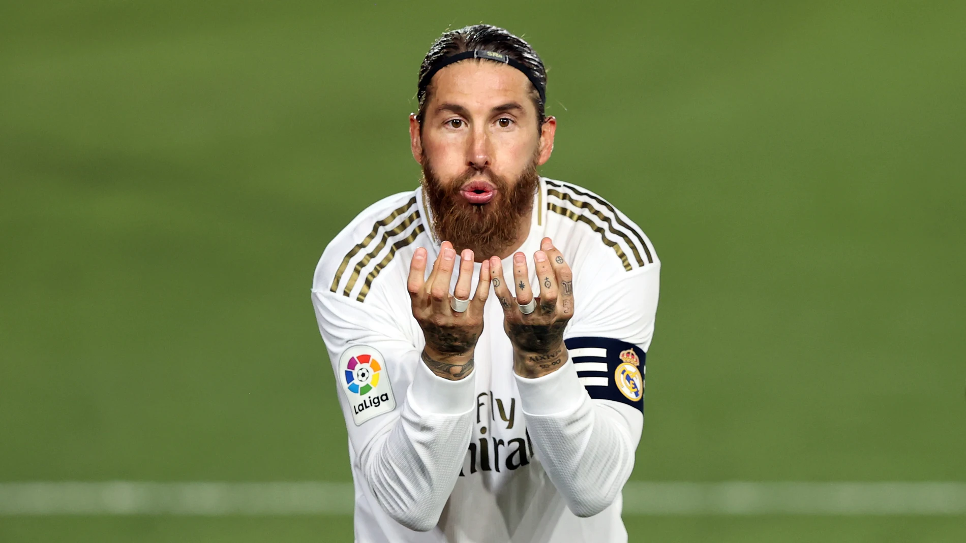 Sergio Ramos celebra un gol con el Real Madrid en 2020 Sergio Ramos celebra un gol con el Real Madrid en 2020
