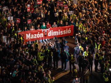 Imagen de la manifestación por la DANA en Valencia