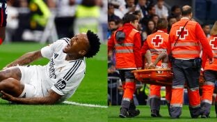Momento de la lesi&oacute;n de Eder Militao