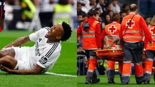 Momento de la lesión de Eder Militao Momento de la lesión de Eder Militao