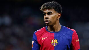 Lamine Yamal, en un partido del Barcelona