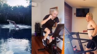 Valtteri Bottas y su particular Ironman en su casa