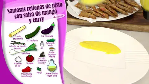 Ingredientes Samosas rellenas de pisto Ingredientes Samosas rellenas de pisto