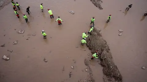 de la (UME) realizan tareas de búsqueda en el barranco del Poyo de la (UME) realizan tareas de búsqueda en el barranco del Poyo