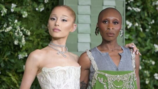 Ariana Grande y Cynthia Erivo promocionando Wicked en Nueva York