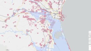 Mapa de la DANA creado por la Universidad de Valencia