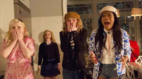 Abigail Breslin, Skyler Samuels, Keke Palmer en Scream Queens Abigail Breslin, Skyler Samuels, Keke Palmer en Scream Queens