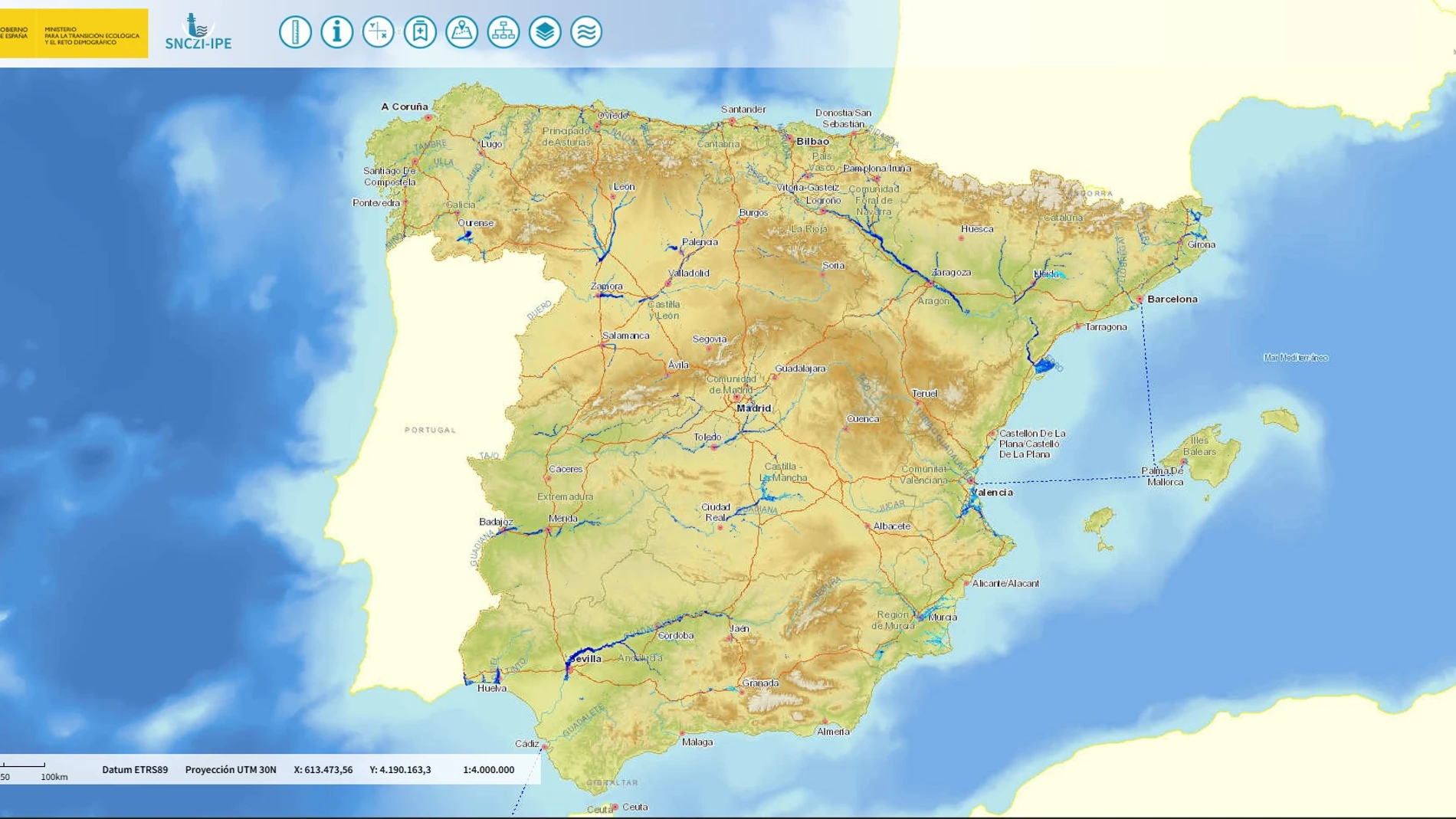 Mapa de la peligrosidad de inundación fluvial Mapa de la peligrosidad de inundación fluvial